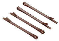 1907 Matte Thin Bobby Pins, Brown